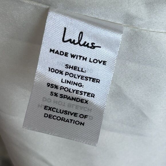 Lulus Love at Dusk Cream One-Shoulder Asymmetrical Fringe Midi Dress Size Large - Picture 8 of 10